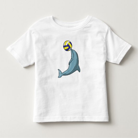 Dolphin mit Volleyball Kleinkind T-shirt (Vorderseite)