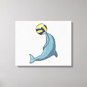 Dolphin mit Volleyball Leinwanddruck (Vorderseite)