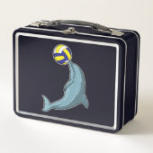 Dolphin mit Volleyball Metall Brotdose (Vorderseite)