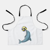 Dolphin mit Volleyball Schürze (Vorderseite)