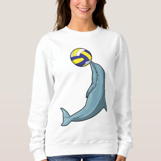 Dolphin mit Volleyball Sweatshirt (Vorderseite)