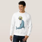 Dolphin mit Volleyball Sweatshirt (Vorne ganz)