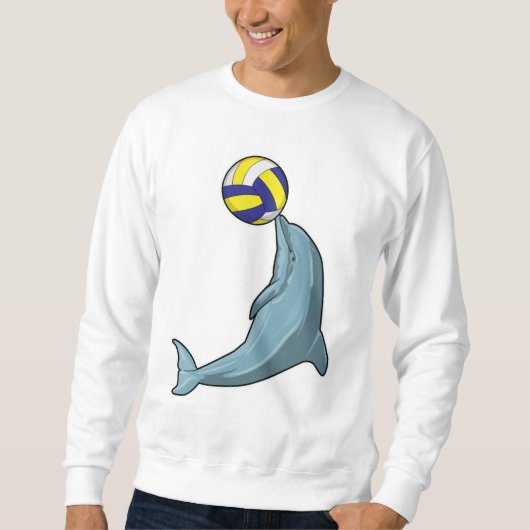 Dolphin mit Volleyball Sweatshirt (Vorderseite)
