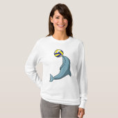 Dolphin mit Volleyball T-Shirt (Vorne ganz)
