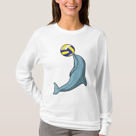Dolphin mit Volleyball T-Shirt (Vorderseite)