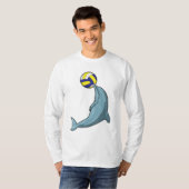Dolphin mit Volleyball T-Shirt (Vorne ganz)
