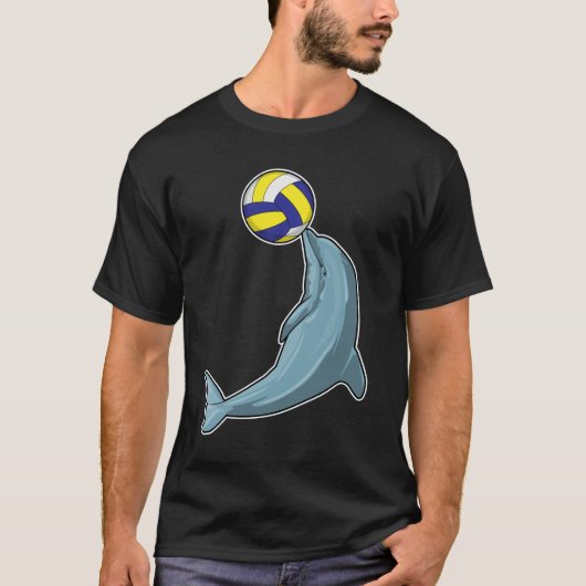 Dolphin mit Volleyball T-Shirt (Vorderseite)