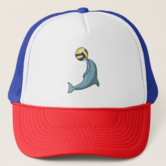 Dolphin mit Volleyball Truckerkappe (Vorderseite)