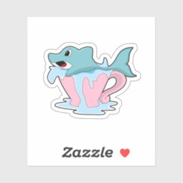 Dolphin mit Wasserball.PNG Aufkleber