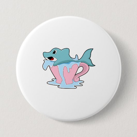 Dolphin mit Wasserball.PNG Button (Vorderseite)