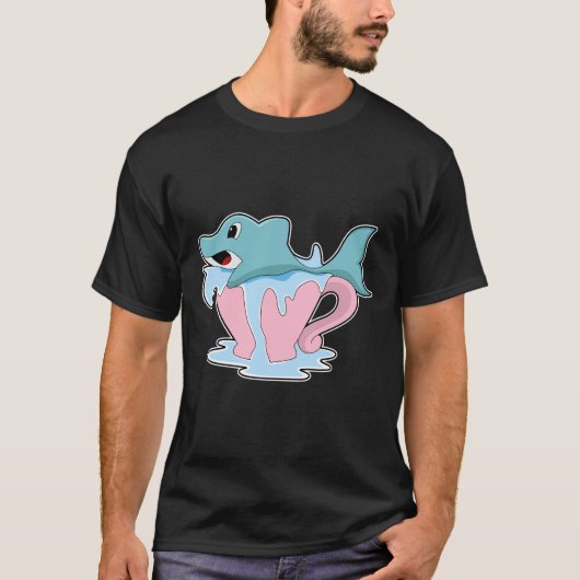 Dolphin mit Wasserball.PNG T-Shirt (Vorderseite)
