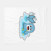 Dolphin mit Wasserpolo Fleecedecke (Vorderseite (Horizontal))