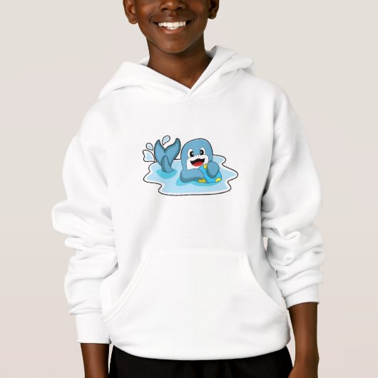 Dolphin mit Wasserpolo Hoodie (Vorderseite)
