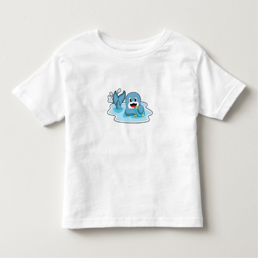 Dolphin mit Wasserpolo Kleinkind T-shirt (Vorderseite)