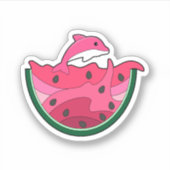 Dolphin mit Watermelon Aufkleber (Vorderseite)