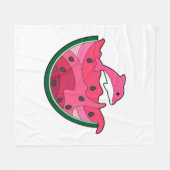 Dolphin mit Watermelon Fleecedecke (Vorderseite (Horizontal))