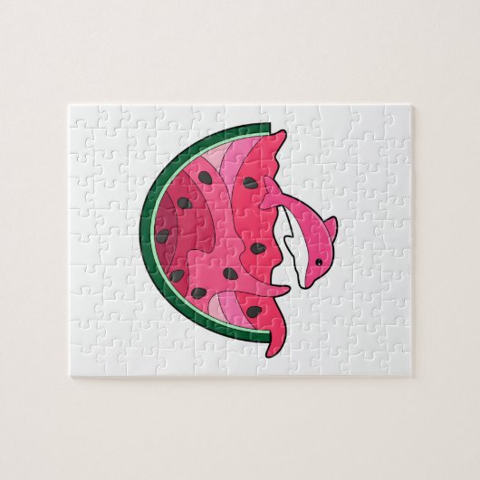 Dolphin mit Watermelon Puzzle (Horizontal)