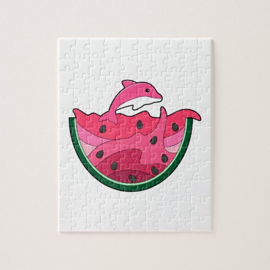 Dolphin mit Watermelon Puzzle (Vertikal)