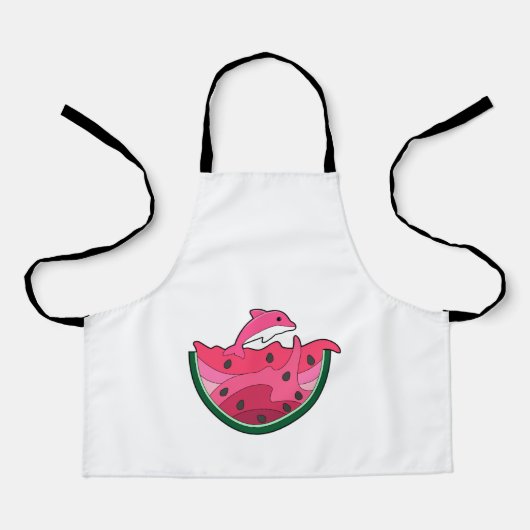 Dolphin mit Watermelon Schürze (Vorderseite)