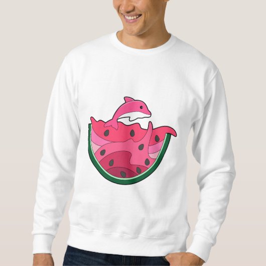 Dolphin mit Watermelon Sweatshirt (Vorderseite)