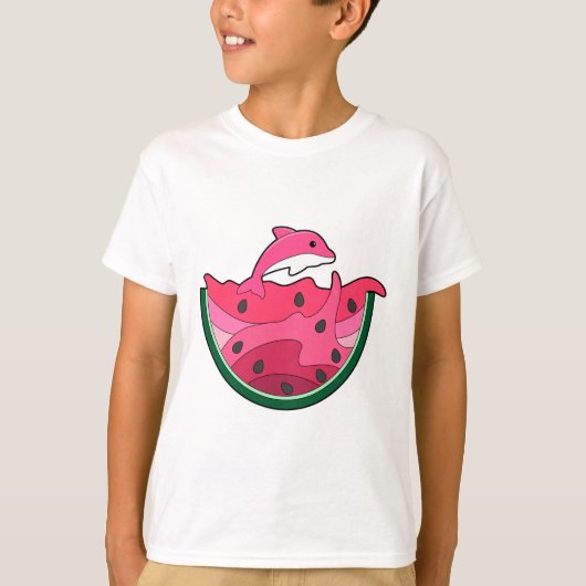 Dolphin mit Watermelon T-Shirt (Vorderseite)