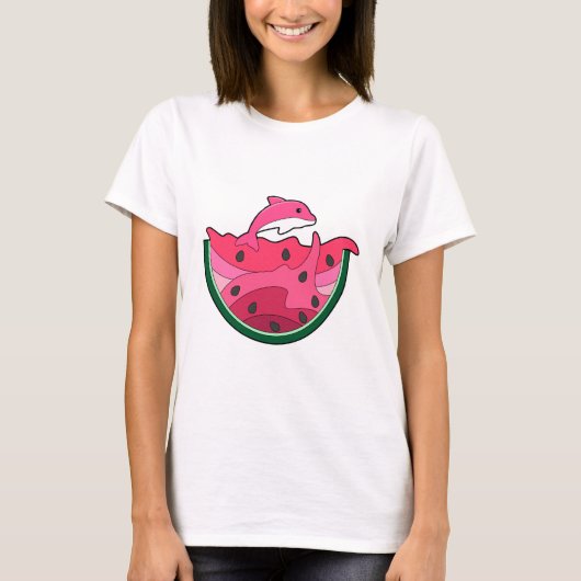 Dolphin mit Watermelon T-Shirt (Vorderseite)