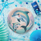 Dolphin Mom and Baby Pappteller (Party)