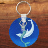Dolphin Moon Mermaid Schlüsselanhänger (Vorderseite)