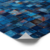 Dolphin Mosaik Art Poster (Ecke)