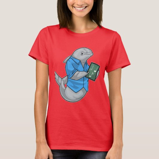 Dolphin Music Teacher Music notes T-Shirt (Vorderseite)