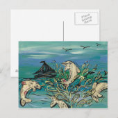 Dolphin-Musikpostkarten Postkarte (Vorne/Hinten)