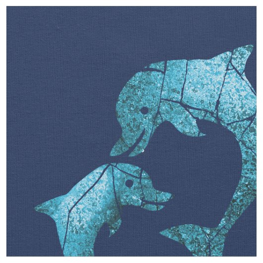 Dolphin-Muster Stoff (Nahaufnahme)