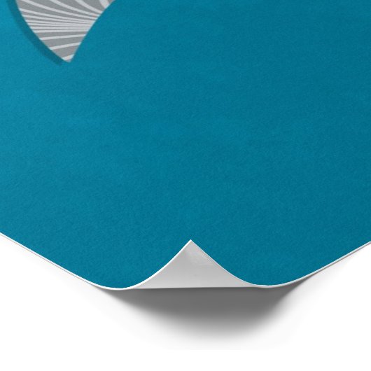 Dolphin Nautical Poster (Ecke)