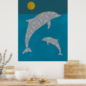 Dolphin Nautical Poster (Küche)