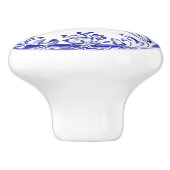 Dolphin Navy Blue and White Sea Keramikknauf (Seitenansicht)