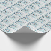 Dolphin Niedlich Baby Pastell Wasserfarbmuster Geschenkpapier (Ecke)