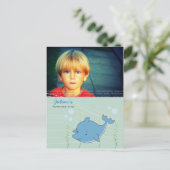 Dolphin Ocean Boys Geburtstagsparty Einladung Post (Stehend Vorderseite)