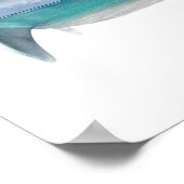 Dolphin Ocean Double Exposure Poster (Ecke)