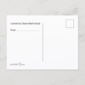 Dolphin Ocean Math Coloring Postcard Postkarte (Rückseite)