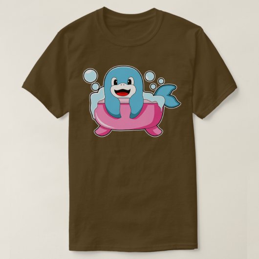 Dolphin On Bathtub T-Shirt (Design vorne)