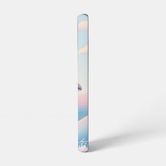 Dolphin Over Pastel Waves Samsung Case Samsung Galaxy Hülle (Linke Seite)