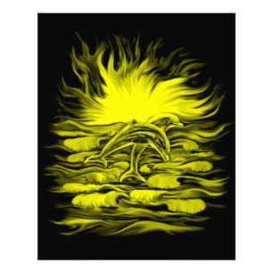 Dolphin-Paar im Sonnenschein Fotodruck