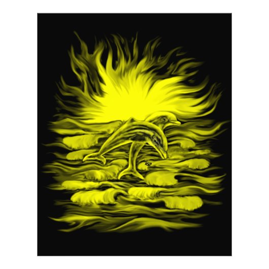 Dolphin-Paar im Sonnenschein Fotodruck (Vorne)