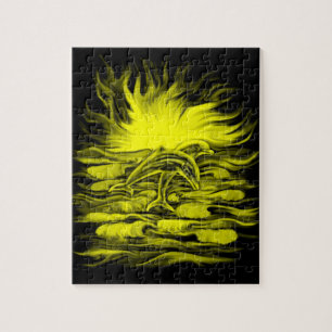 Dolphin-Paar im Sonnenschein Puzzle