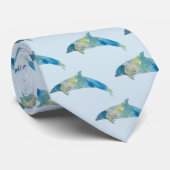 Dolphin Painting Coastal Beach Pattern Krawatte (Gerollt)