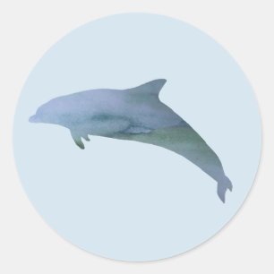 Dolphin Painting Ocean Party Danke Stickers