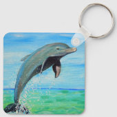 Dolphin Painting Schlüsselanhänger (Rückseite)