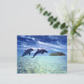 Dolphin-Paradies Postkarte (Stehend Vorderseite)