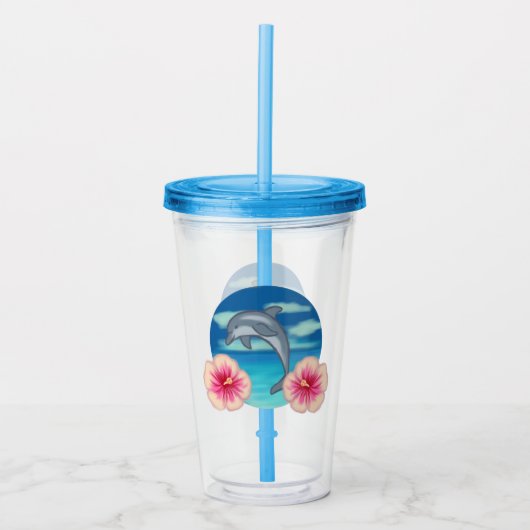 Dolphin Paradise Acryltrinkbecher (Vorderseite)