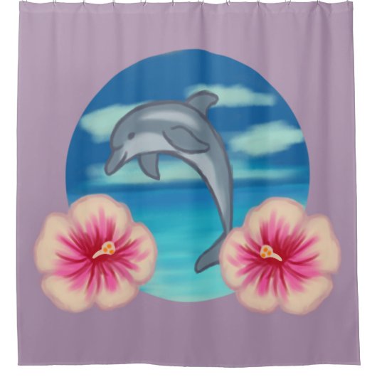 Dolphin Paradise Duschvorhang (Vorderseite)